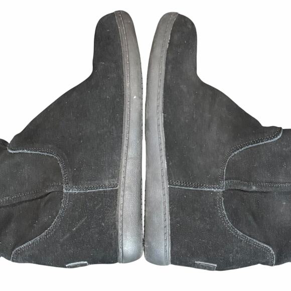 Skechers Plus 3 Pulley Winter Boots Womens 8 Black Suede Hidden Wedge Cozy Fall - Picture 7 of 13